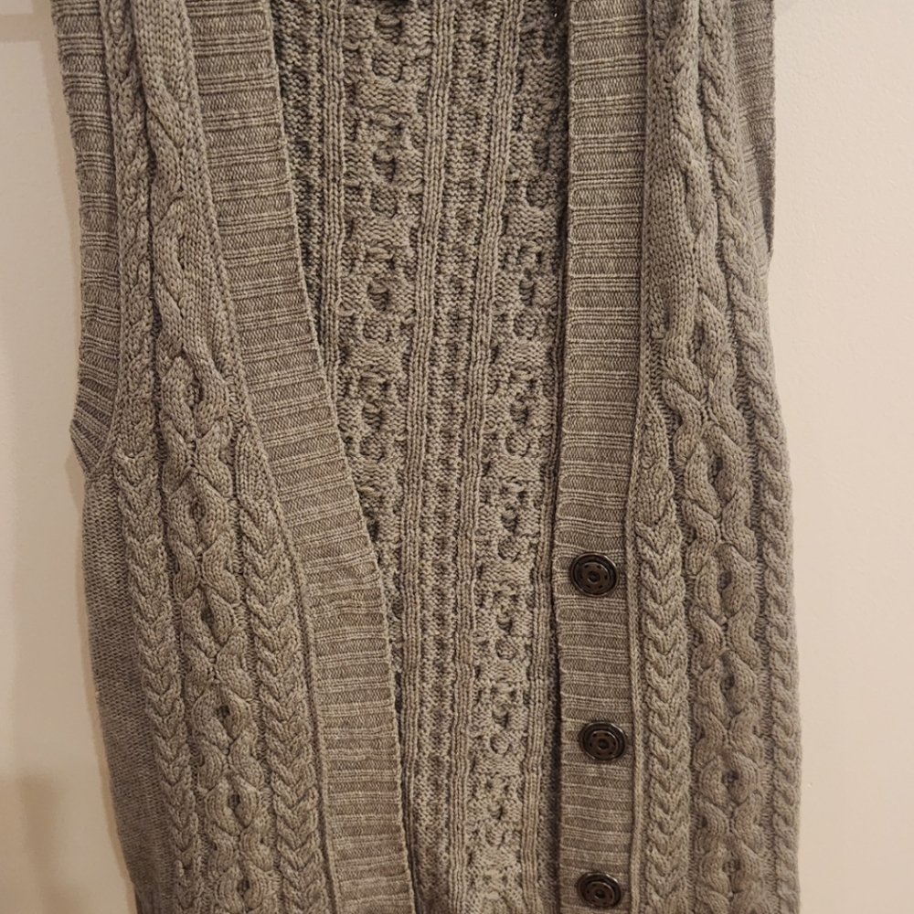 Wool vest grey womens size M Banana Republic
